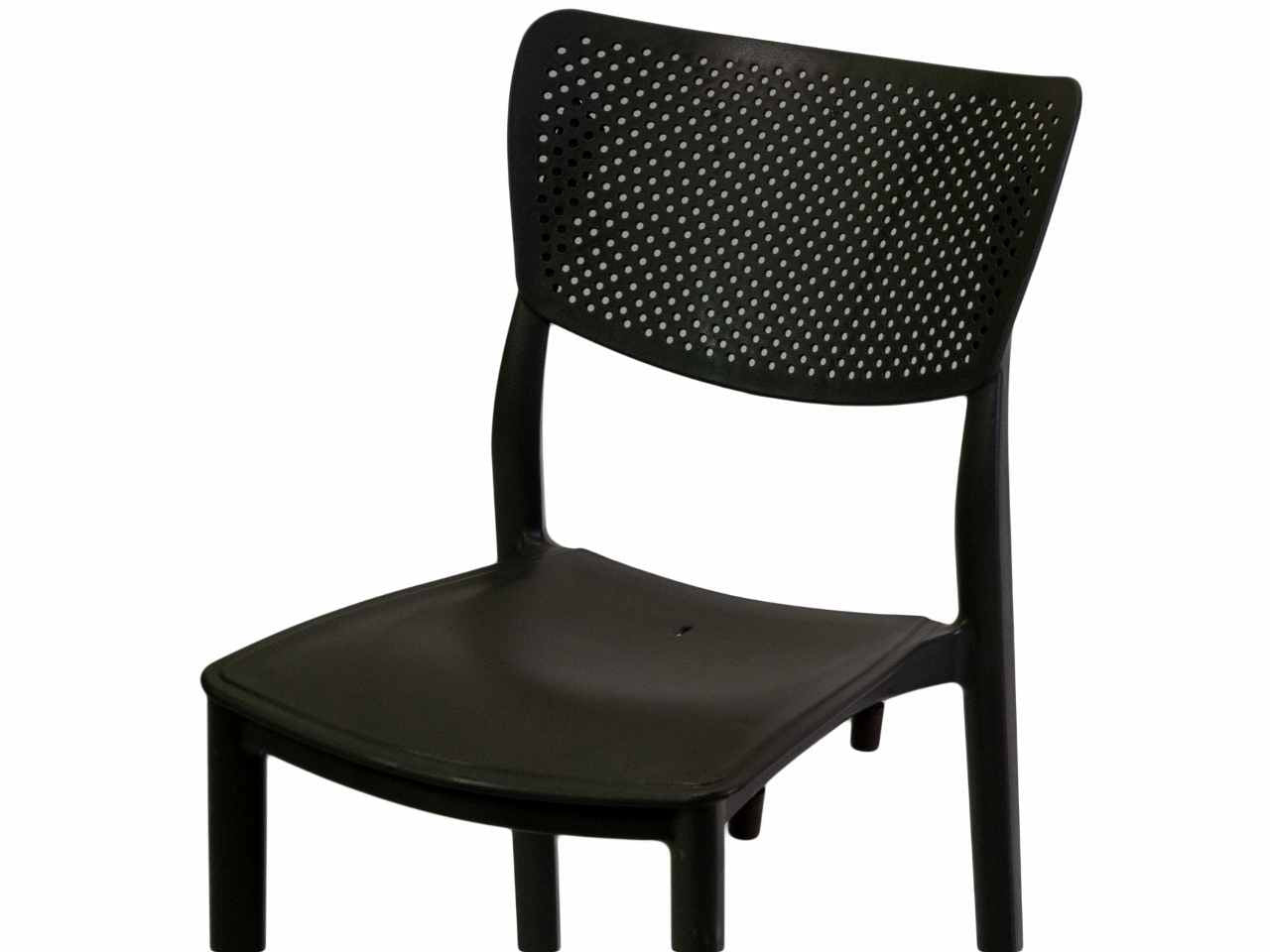 Sedia polipropilene alezio antracite 44x53h.84cm