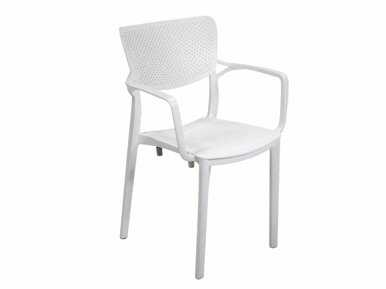 Poltrona polipropilene alezio bianca 54,5x53h.84cm