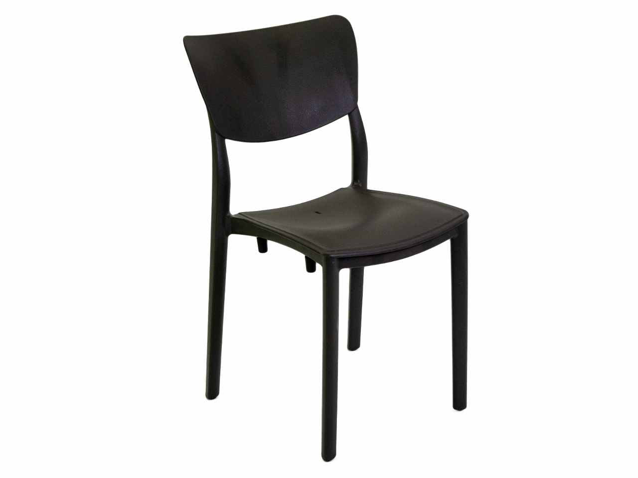 Sedia polipropilene damla antracite 44x53h.84cm