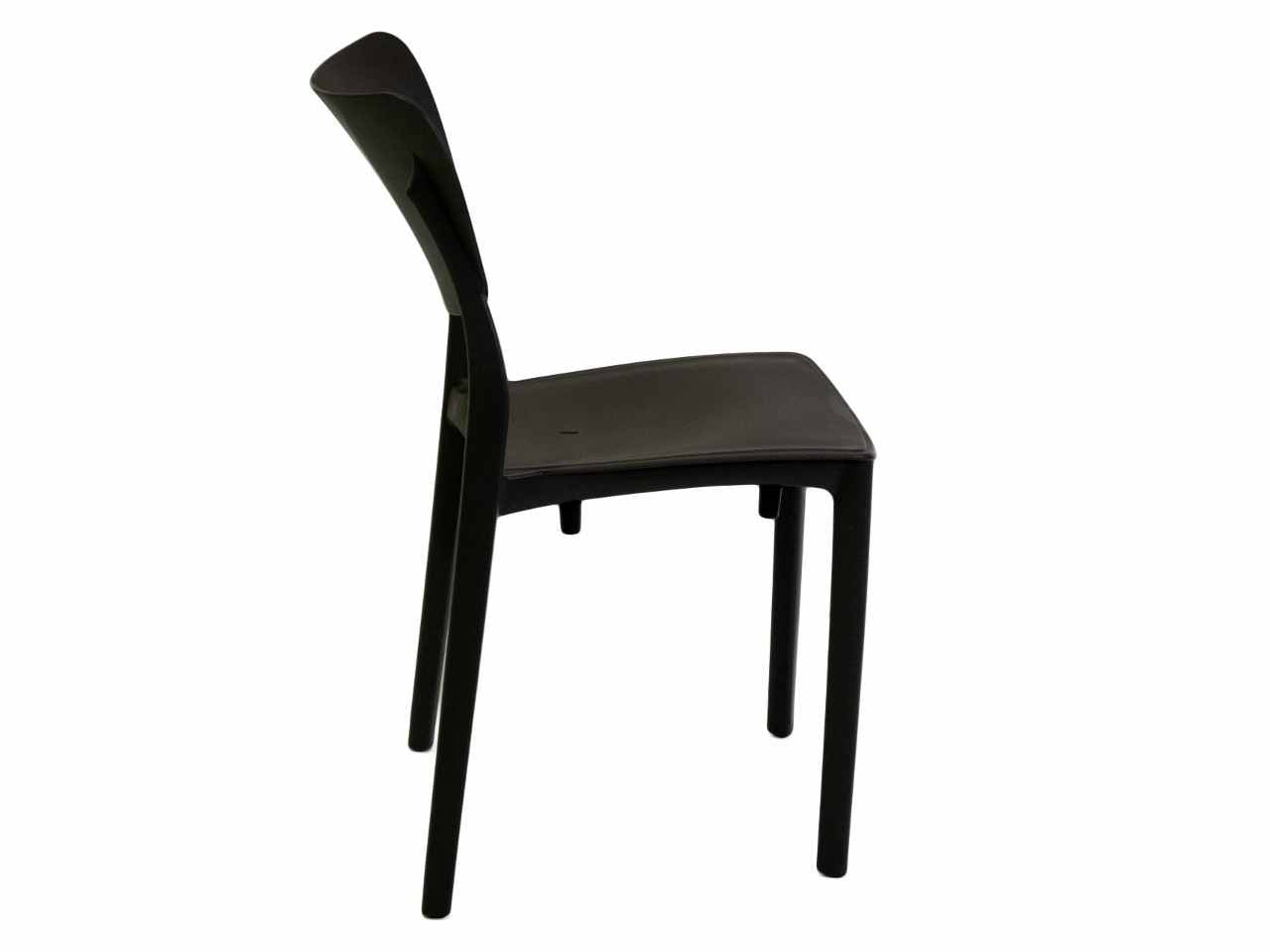 Sedia polipropilene damla antracite 44x53h.84cm
