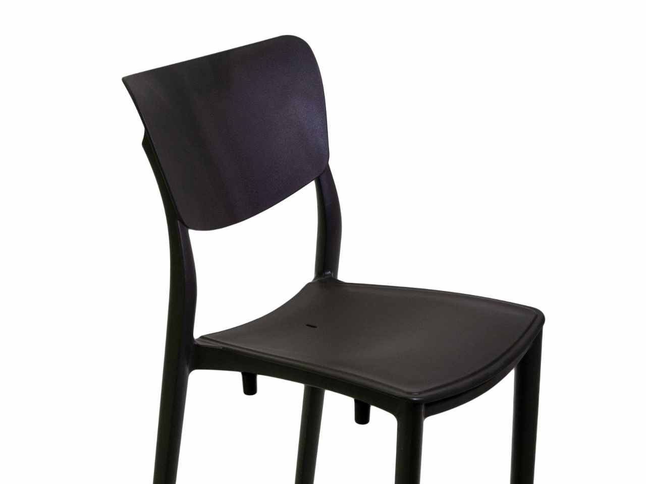 Sedia polipropilene damla antracite 44x53h.84cm