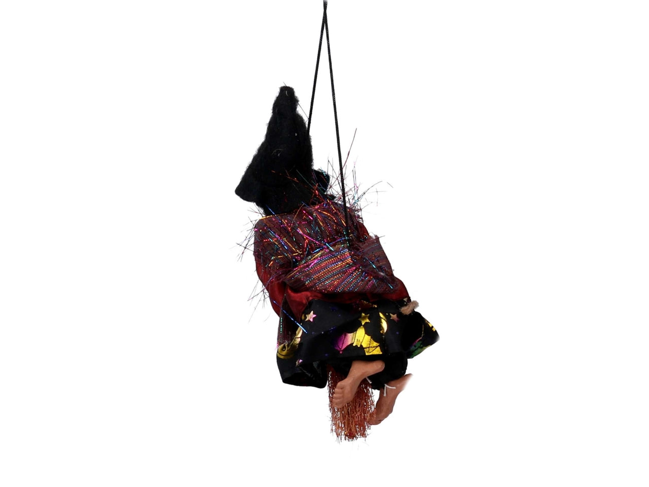 Befana con scopa in poliestere assortita