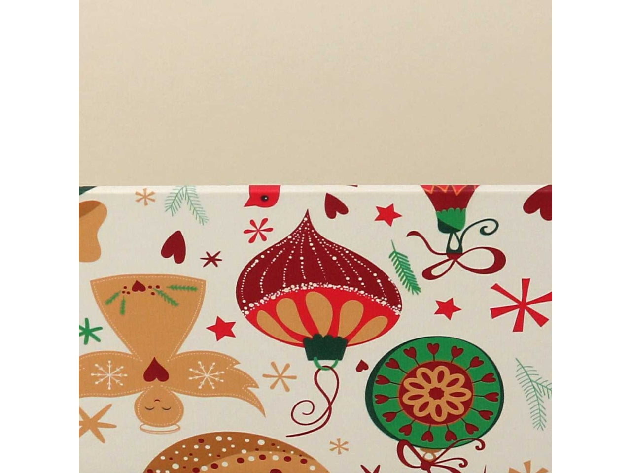 Cesta natalizia in cartone multicolor con angeli 38x27x7 cm - Vacchetti