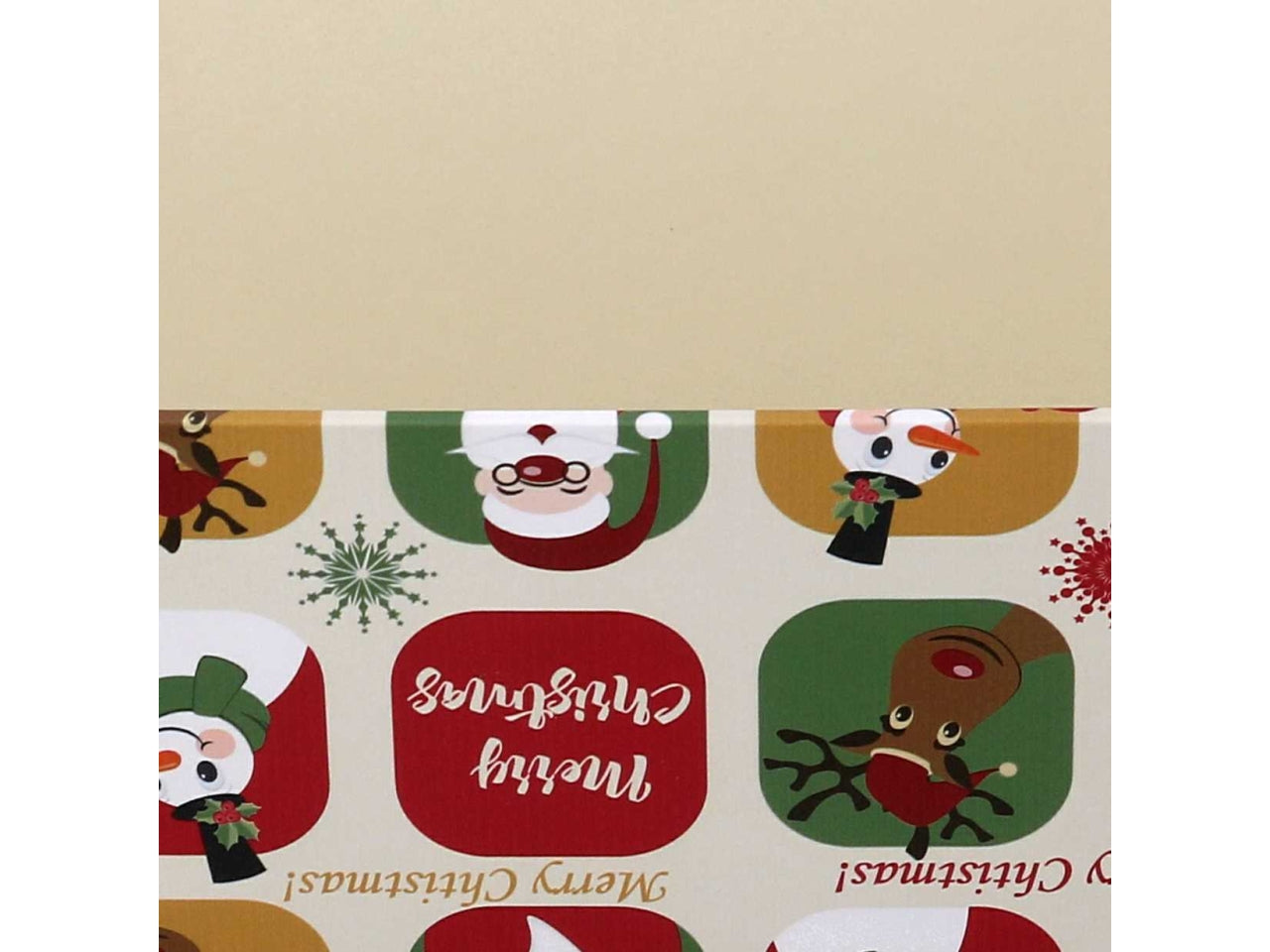 Cesta natalizia in cartone multicolor con babbo natale 35x26x7 cm - Vacchetti