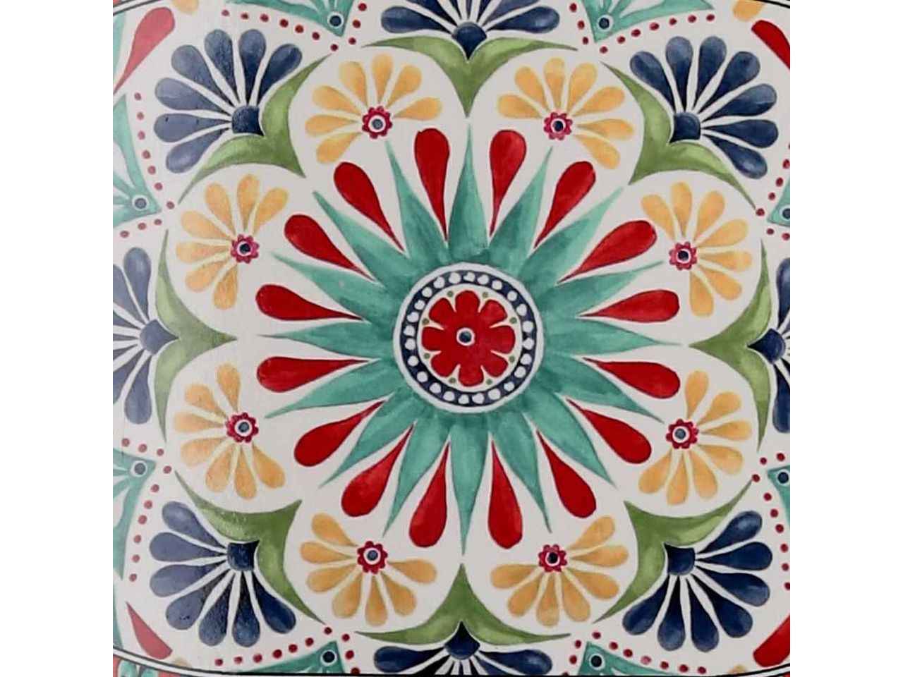 Mattonella in ceramica e legno mandala ovale 2 assortimenti cm19x36x0,9