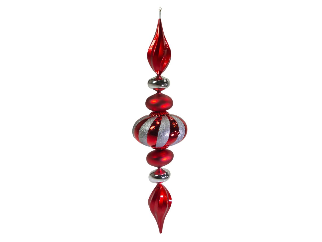 Puntale in plastica colore bianco e rosso misura h.160cm