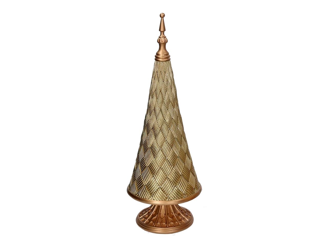Albero in resina effetto metallo colore oro misura d.16,2xh.45,7cm