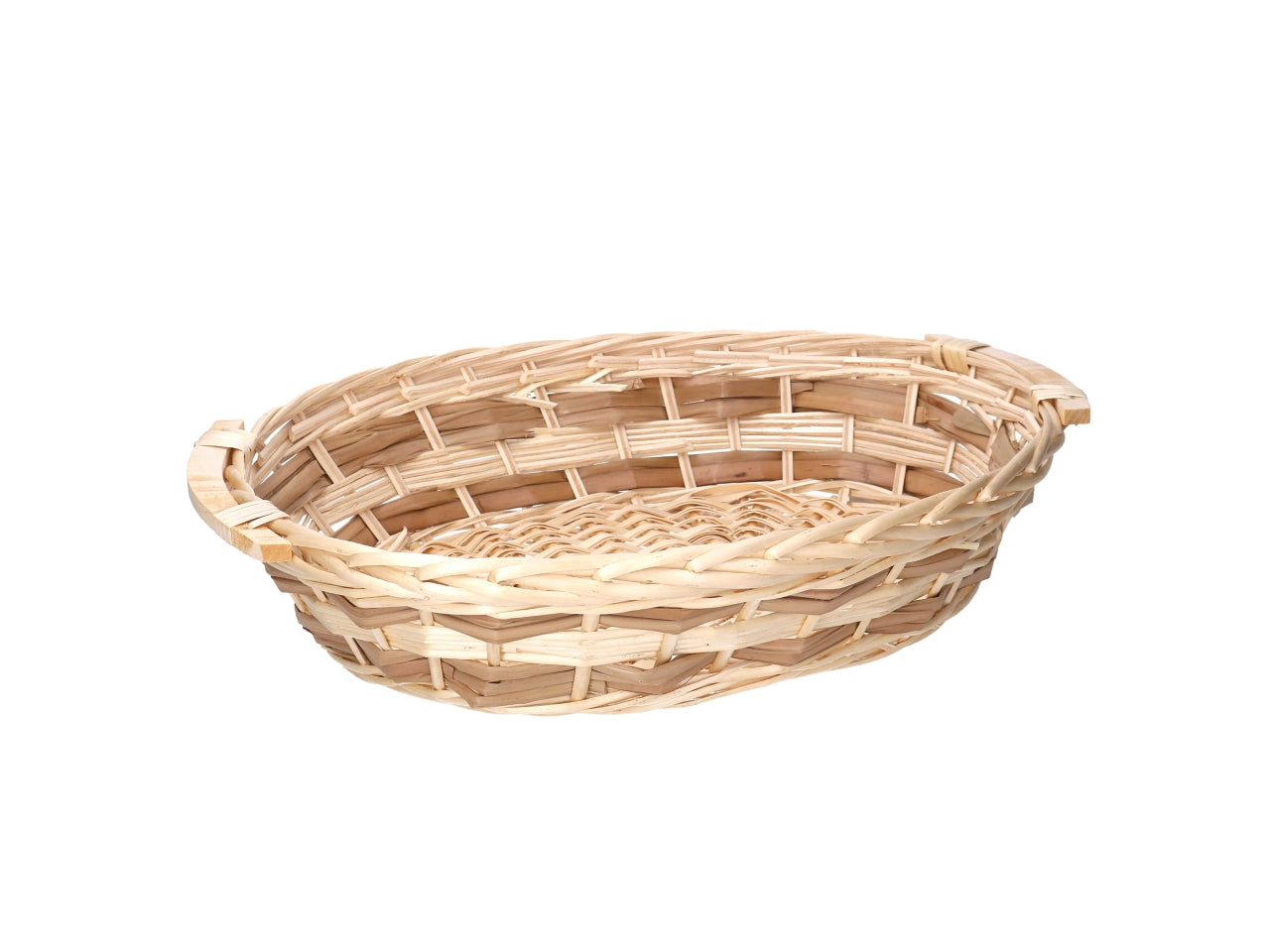 Cesta ovale in vimini colore naturale misura 45-50x37xh.11cm