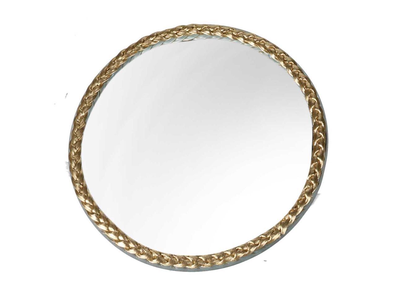 Centrotavola a specchio con filo oro misura d.15cm