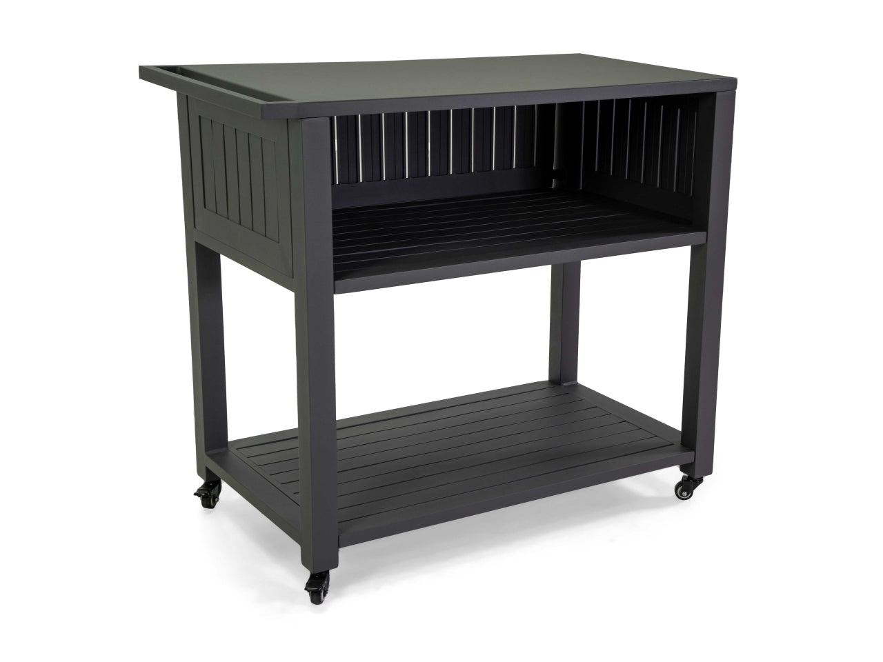 Carrello in alluminio colore antracite 102x60xh.90cm