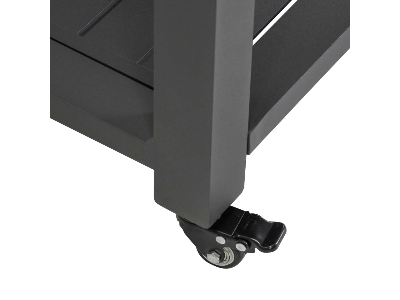 Carrello in alluminio colore antracite 102x60xh.90cm