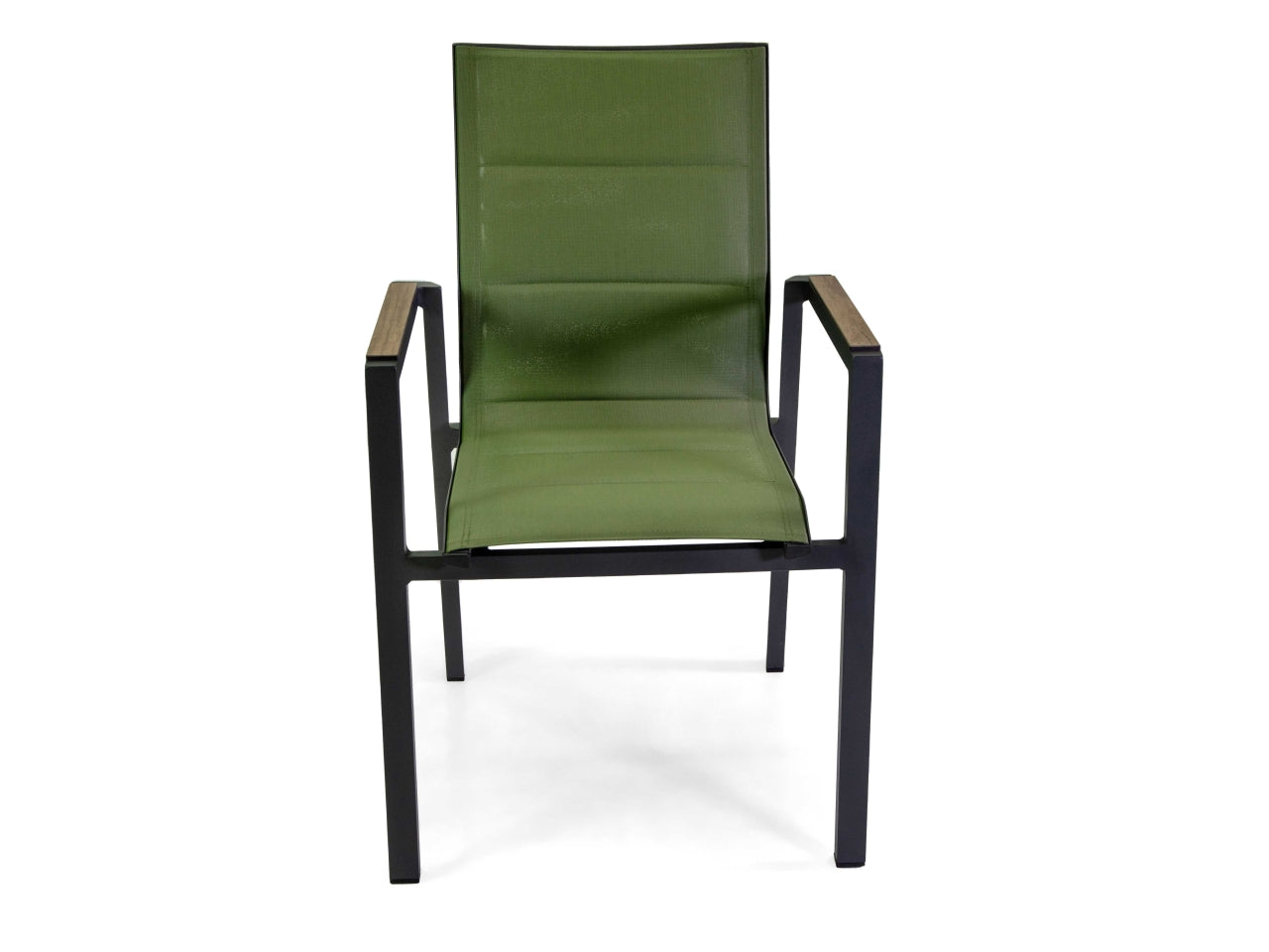 Poltrona in alluminio textilene riverside colore verde bracciolo in hpl 56x66xh.90cm