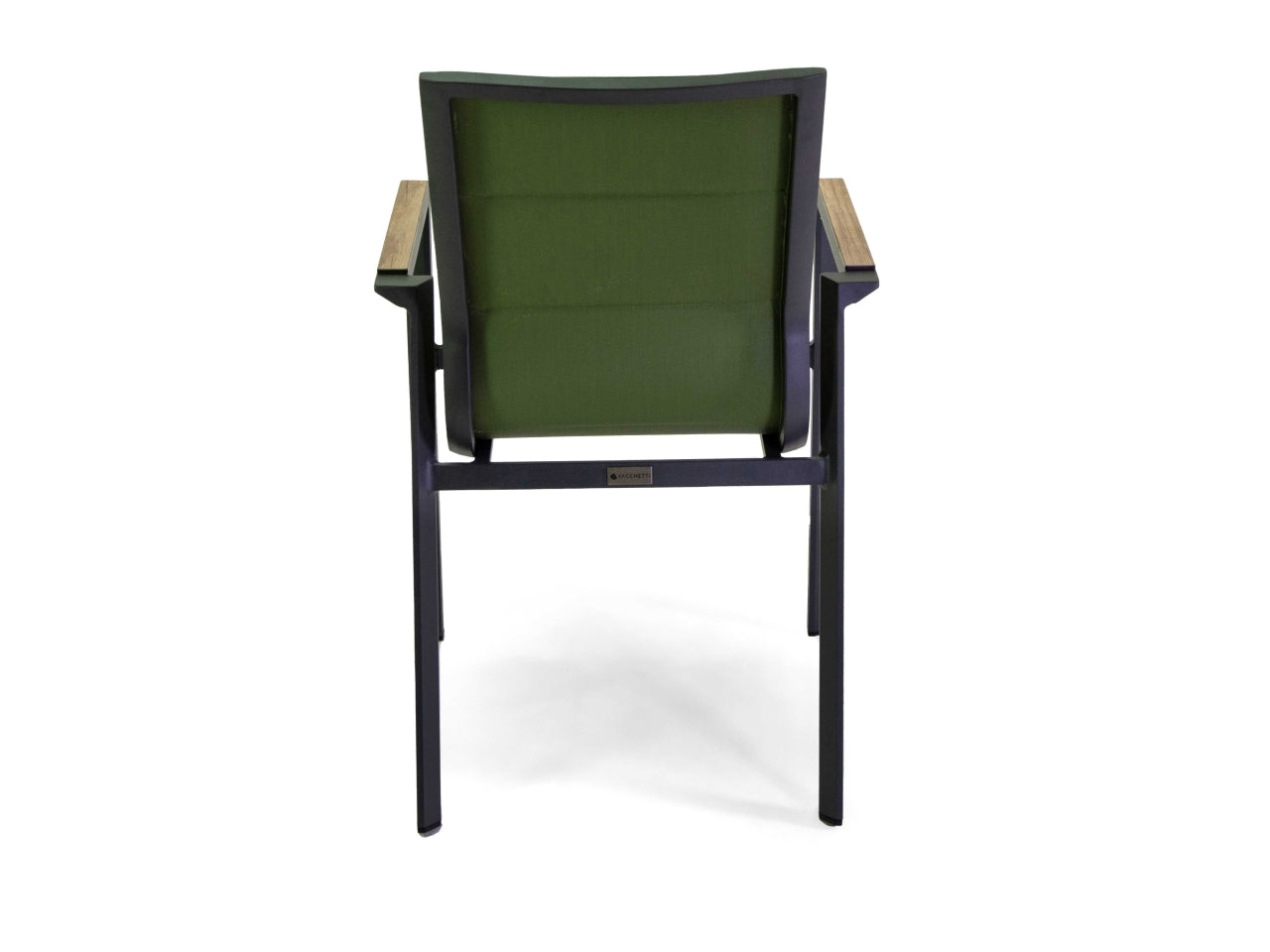 Poltrona in alluminio textilene riverside colore verde bracciolo in hpl 56x66xh.90cm