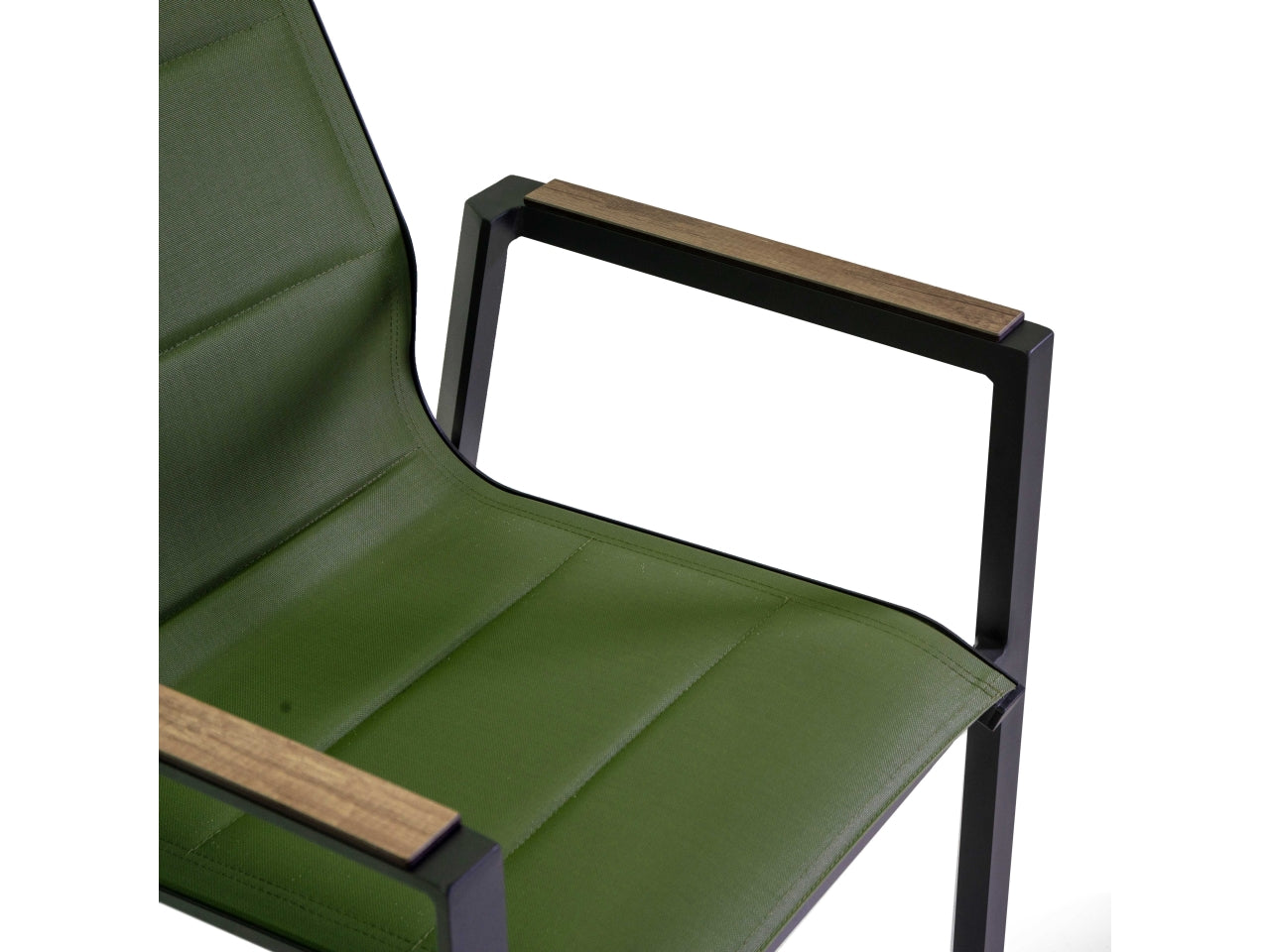 Poltrona in alluminio textilene riverside colore verde bracciolo in hpl 56x66xh.90cm