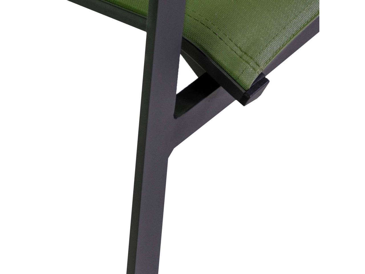 Poltrona in alluminio textilene riverside colore verde bracciolo in hpl 56x66xh.90cm