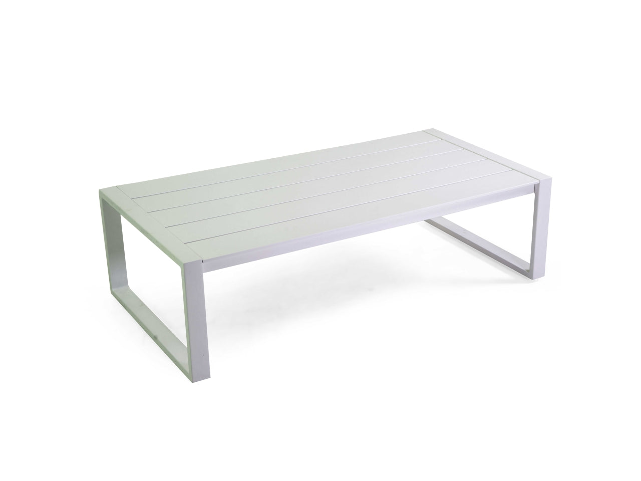 Salotto in alluminio fremont colore bianco con cuscini colore grigio 2 posti