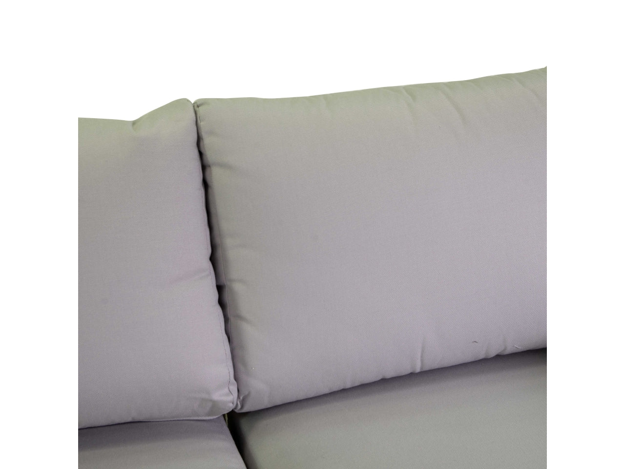 Salotto in alluminio fremont colore bianco con cuscini colore grigio 2 posti