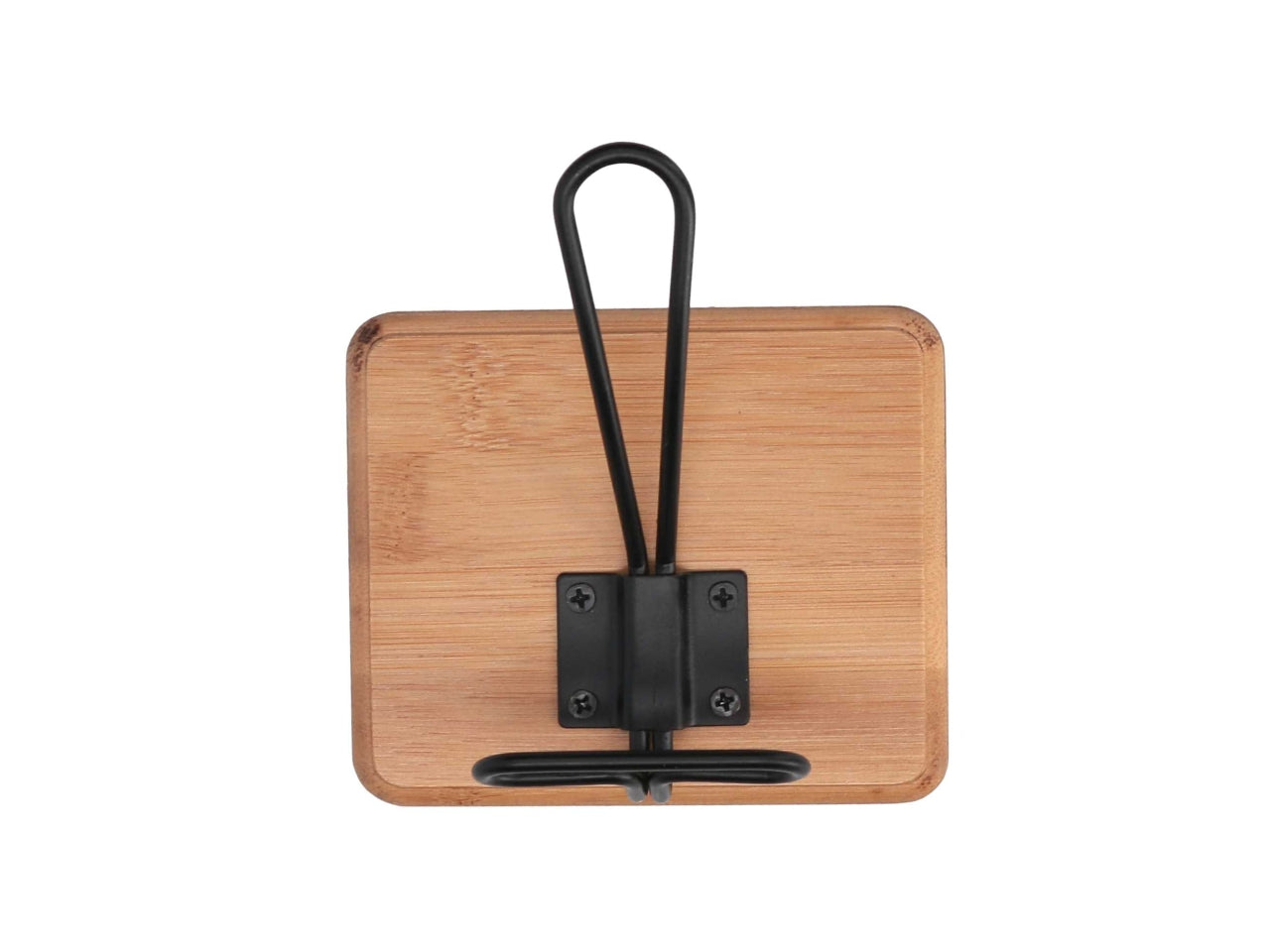 Attaccapanni da parete industrial in legno naturale e metallo nero 1 posti 12x13,5 cm - Vacchetti