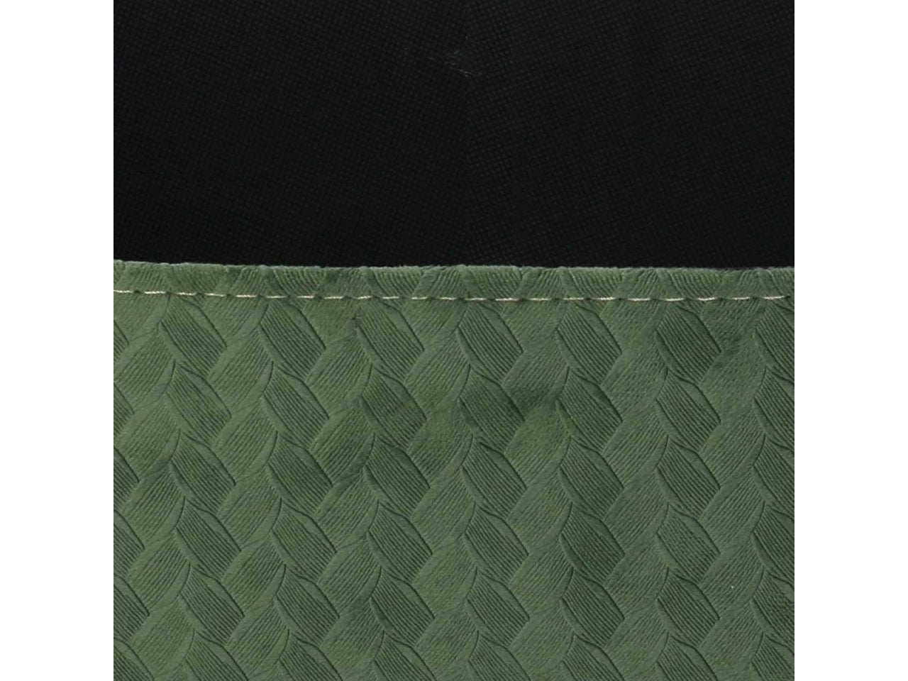 Cesta in velluto verde effetto intrecciato 45x30x14 cm - Vacchetti