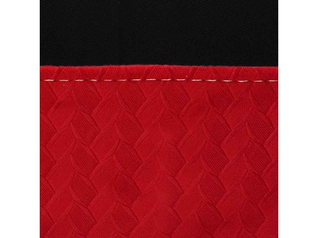 Cesta in velluto rosso effetto intrecciato 45x30x14 cm - Vacchetti