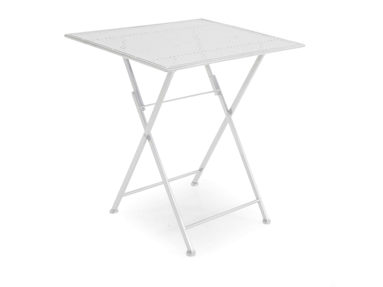Tavolo in metallo leila colore bianco quadro con 2 sedie 60x60xh.71cm