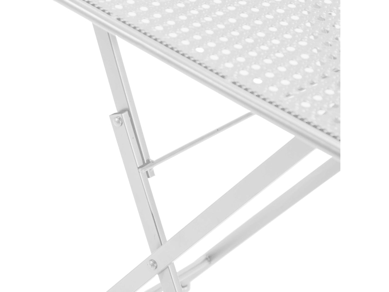 Tavolo in metallo leila colore bianco quadro con 2 sedie 60x60xh.71cm