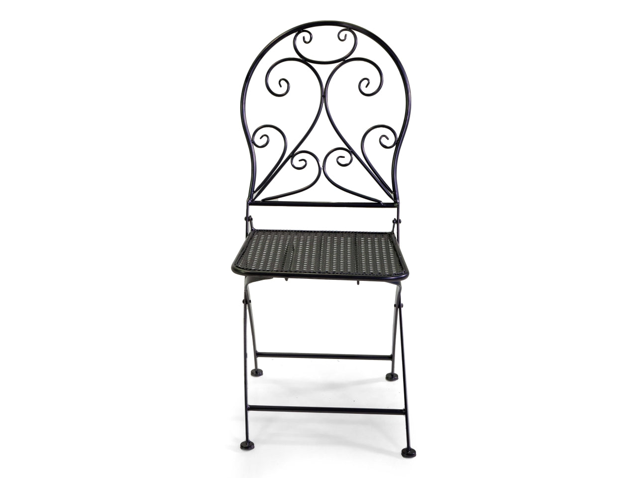 Tavolo in metallo leila colore antracite quadro con 2 sedie 60x60xh.71cm