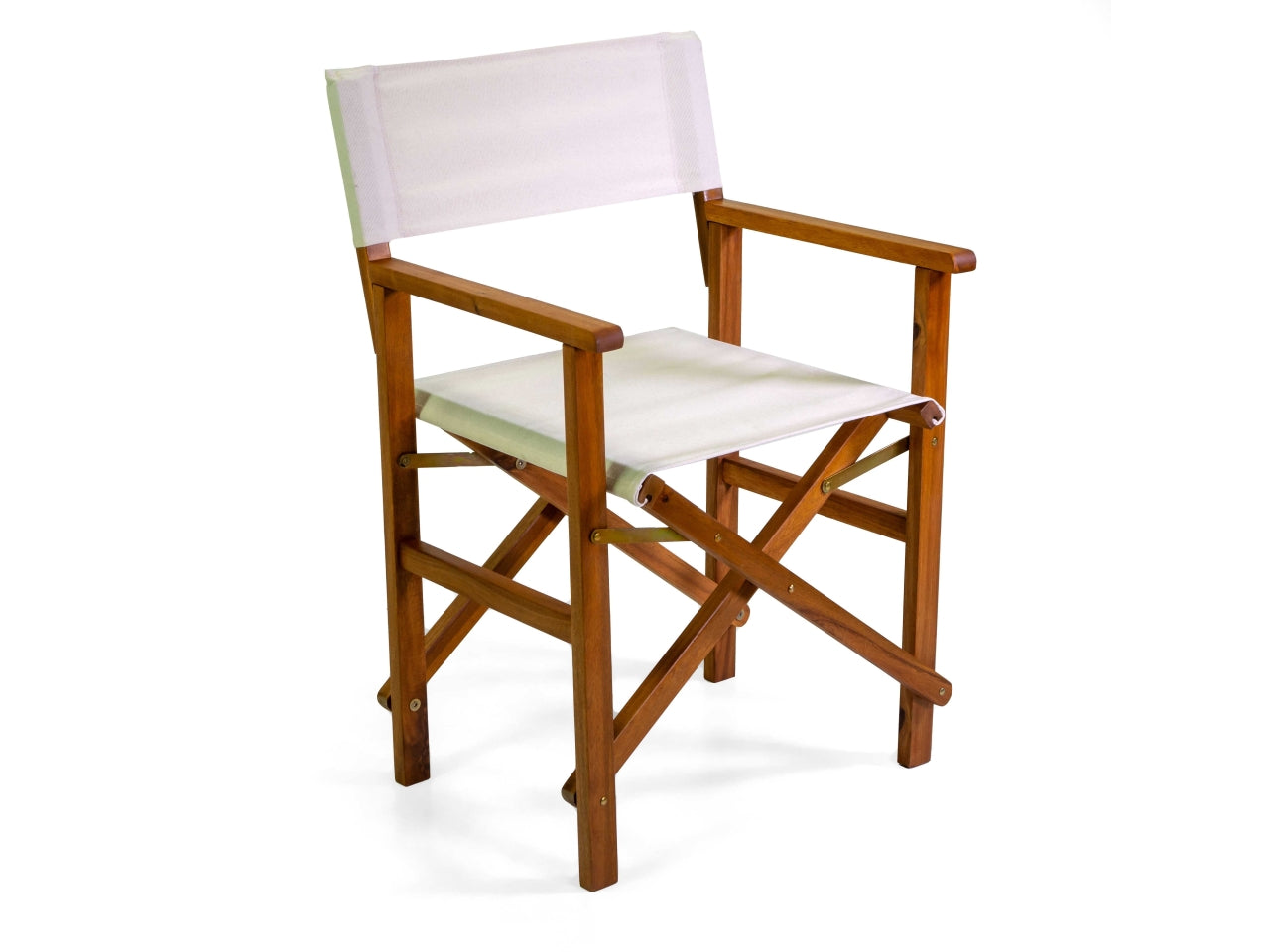Poltrona in legno e tessuto da regista miramar colore naturale 82x55,5xh.51cm