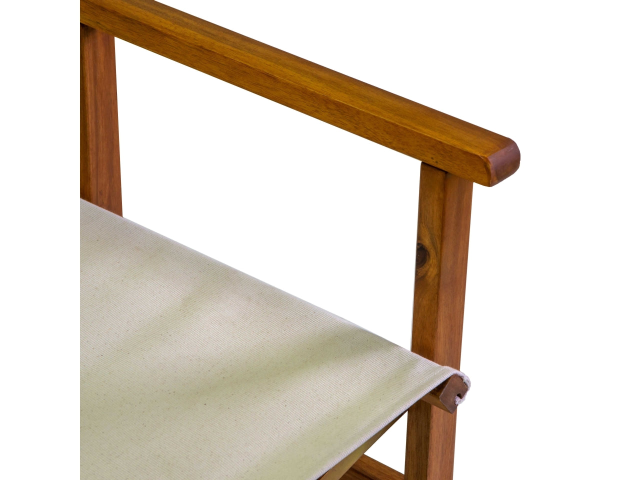 Poltrona in legno e tessuto da regista miramar colore naturale 82x55,5xh.51cm