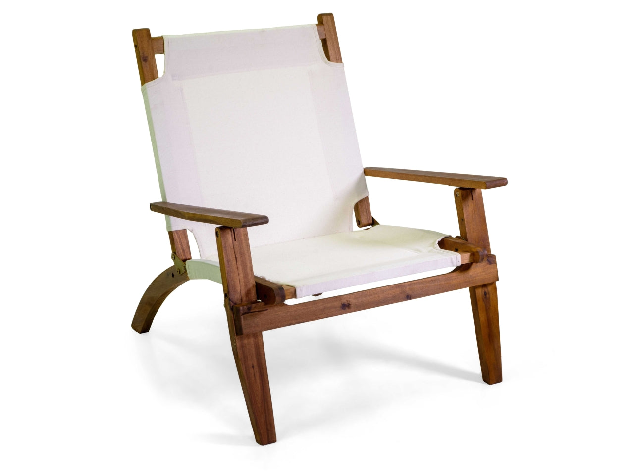 Poltrona in legno diane con tessuto colore ecru' 76x89xh.91cm