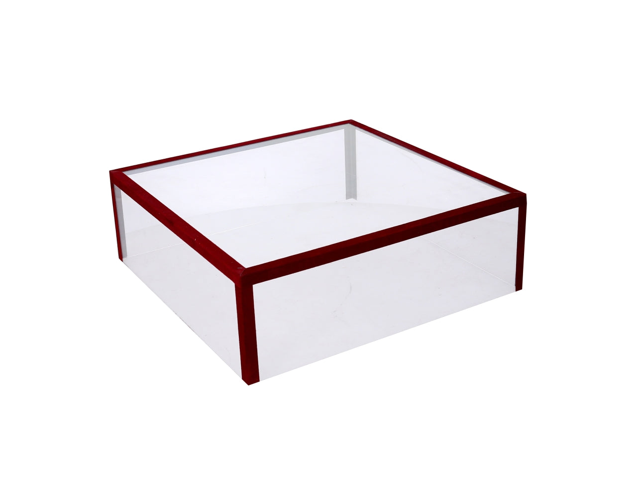 Scatola natalizia in cartone rosso 34x32x22cm