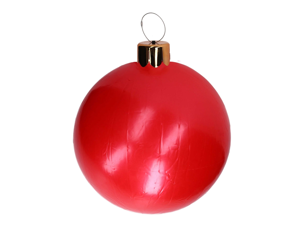 Palla natalizia gonfiabile rosso 65cm opaca metallizzata - Vacchetti