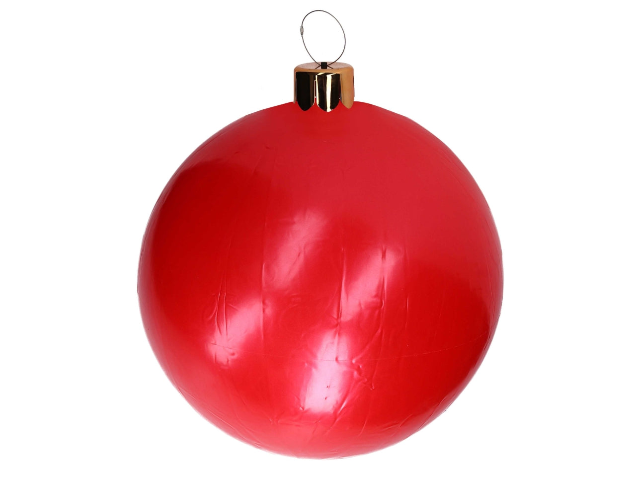 Palla natalizia gonfiabile rosso 75cm opaca metallizzata - Vacchetti