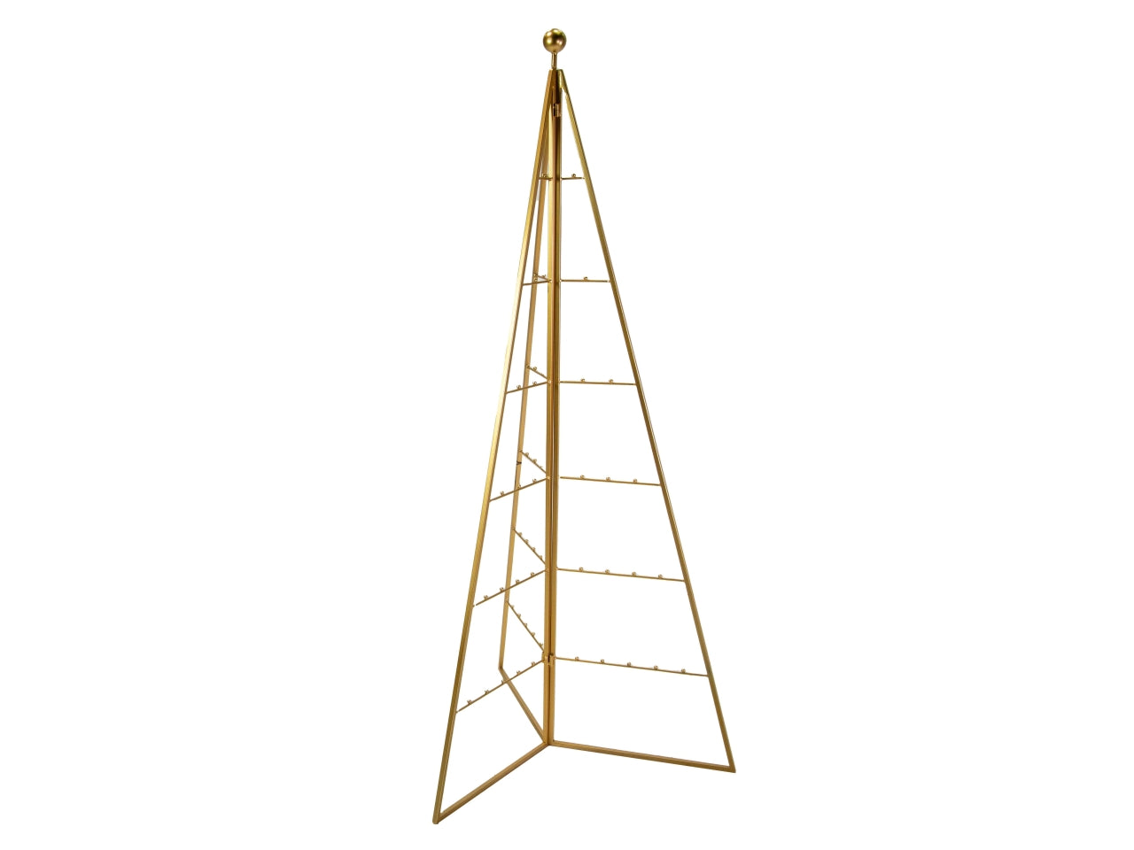 Albero di natale pieghevole in metallo dorato stilizzato minimal 150 cm - Vacchetti
