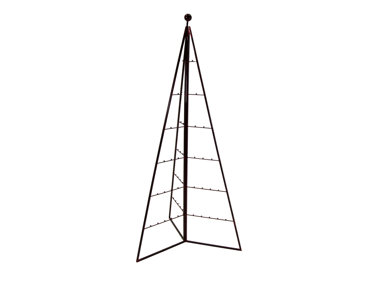 Albero di natale pieghevole in metallo rosso stilizzato minimal 150 cm - Vacchetti