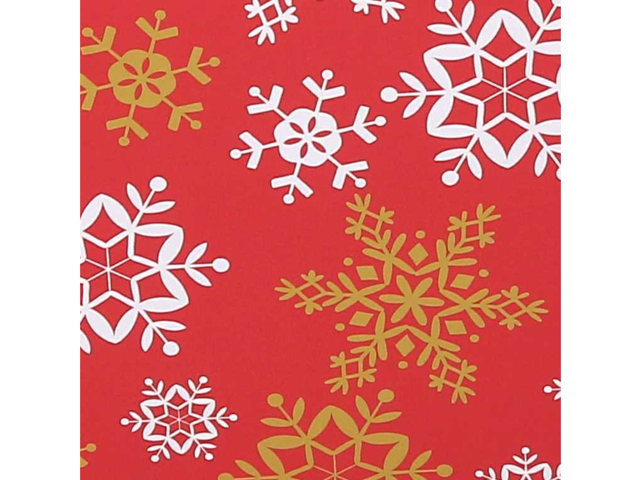 Cesta natalizia in cartone rosso fiocchi di neve 30x22x15 cm - Vacchetti