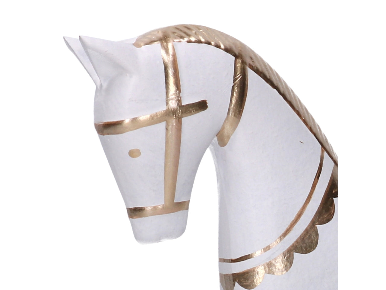 Cavallo dondolo in legno oro 22,5x26x6,5cm