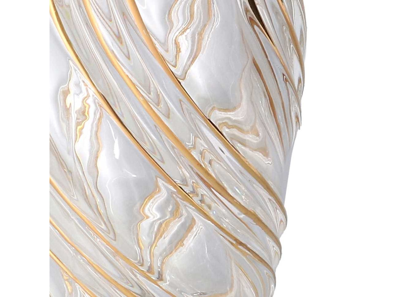 Vaso decorativo in vetro trasparente e dorato 13,5x29 cm - Vacchetti