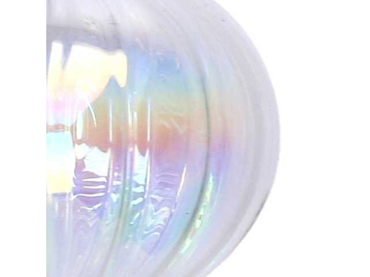 Palla in vetro iridescente argento 10x10cm