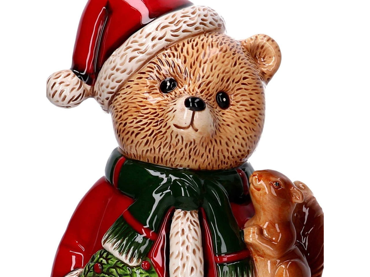 Orso in ceramica rosso 17,6x13x28,5cm