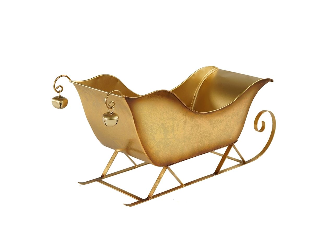 Slitta colore oro misura 54x19x26cm in metallo