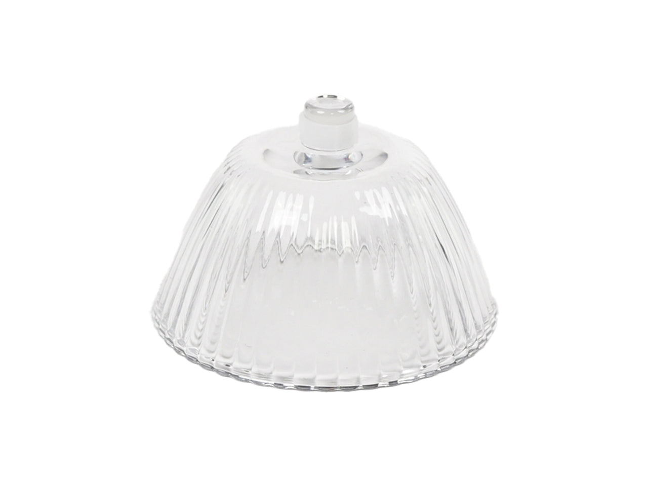 Paralume in vetro trasparente forma campana stile moderno d.13x8 cm - Plàthea