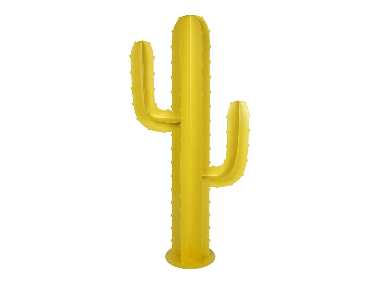 Cactus decorativo in metallo industrial giallo, 35x17cm h.80cm - Plàthea
