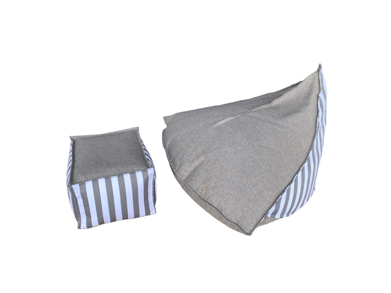 Poltrona con poggiapiedi marrone in plastica