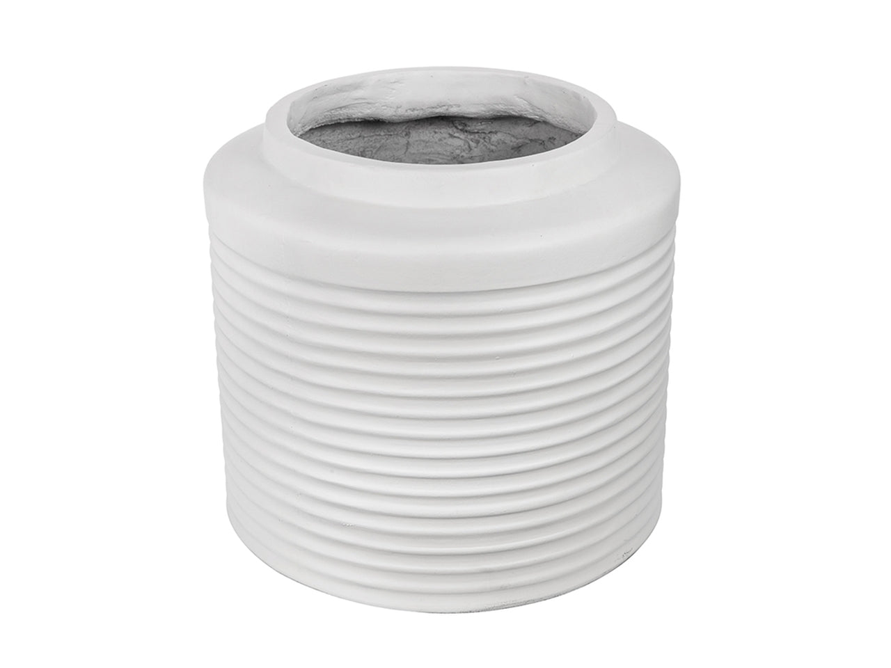 Vaso bianco d.47x43cm cemento