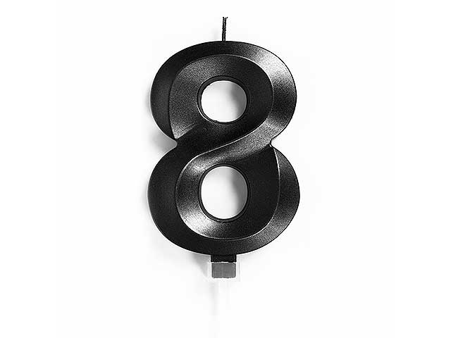 Candela luxury 10cm nero chrome n8 c858