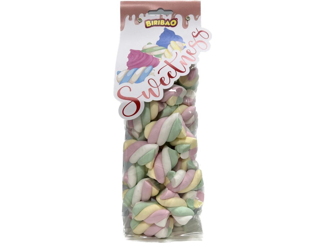 Marshmallow biribao estruso treccia 4 colori 200gr