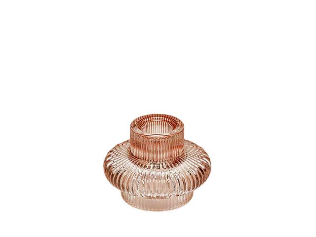 Portacandela disco righe h6xd8 cipria 104598,52