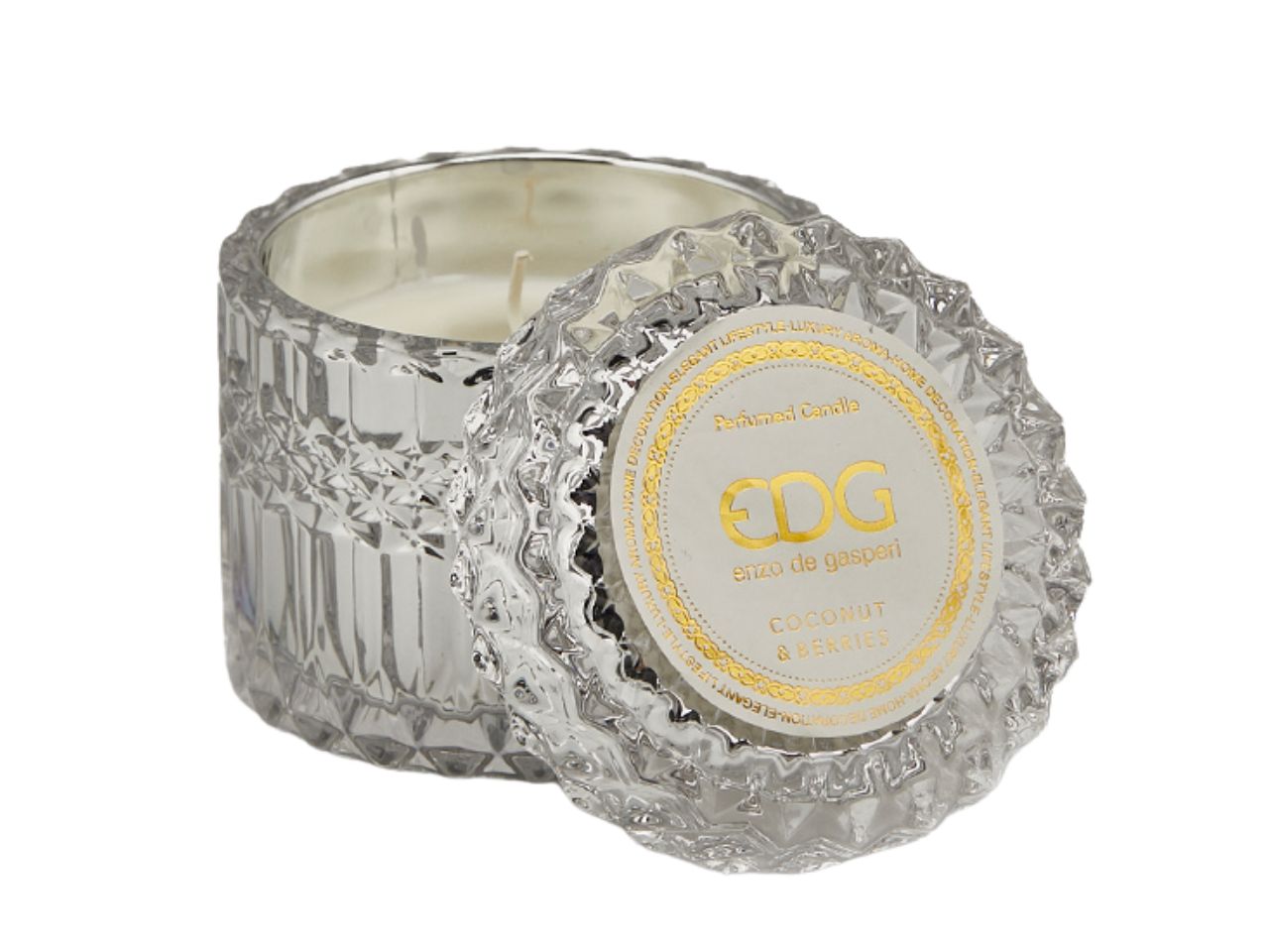 Candela crystal con vaso h.8,5xd.9cm 160gr