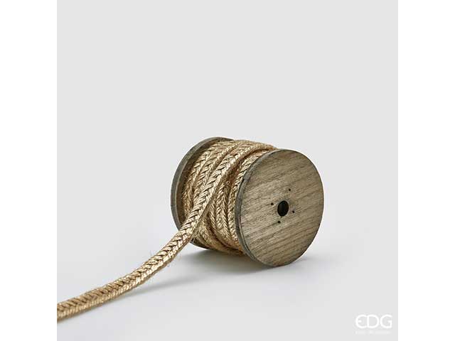 Nastro cordoncino natalizio 8mm 4mt oro 330763,01